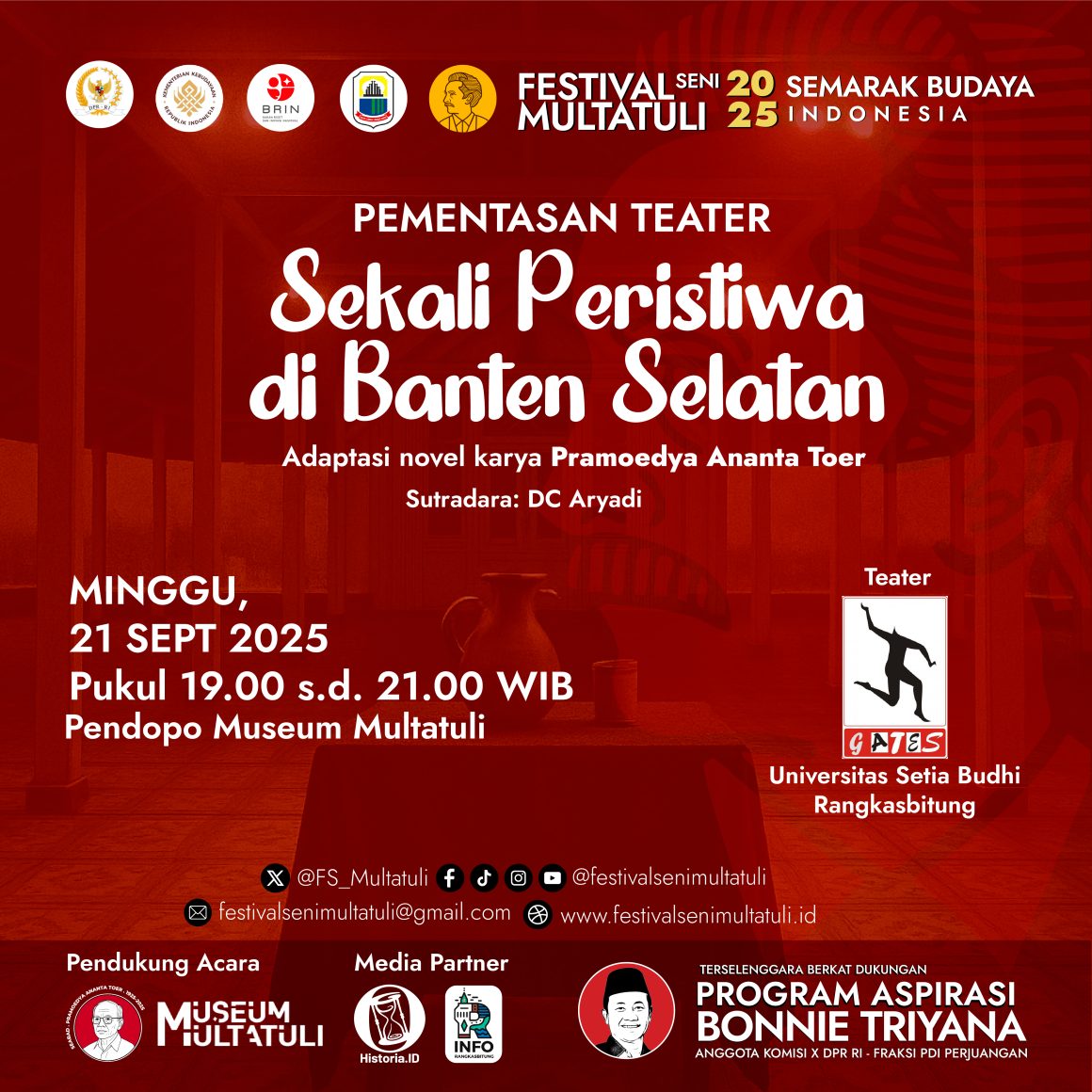 Pementasan Teater: Sekali Peristiwa di Banten Selatan